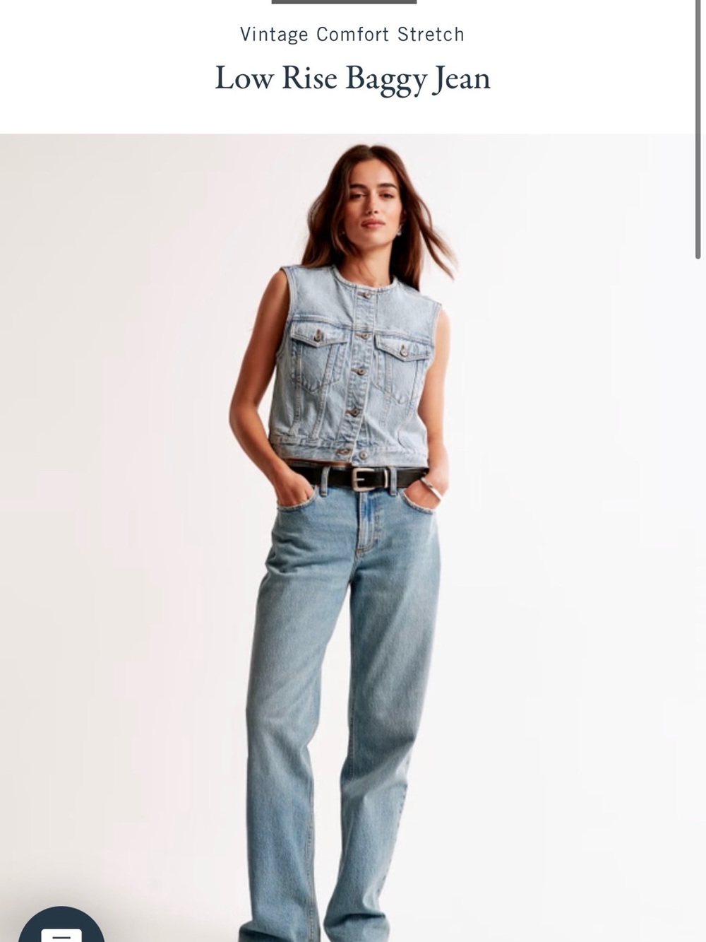 Abercrombie & Fitch Light Wash Low Rise Baggy Jeans